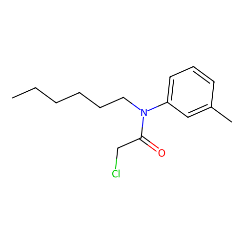 2-chloro-N-hexyl-N-(3-methylphenyl)acetamide structure
