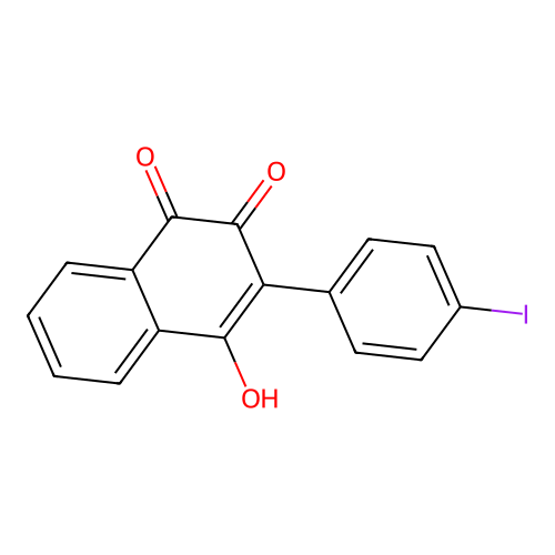 2-Hydroxy-3-(4-iodophenyl)naphthalene-1,4-dione structure