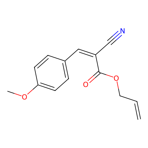 prop-2-en-1-yl (2Z)-2-cyano-3-(4-methoxyphenyl)prop-2-enoate structure