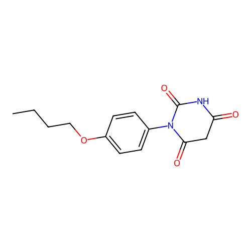 Pyrimidine-2,4,6-trione, 1-(4-butoxyphenyl)- structure