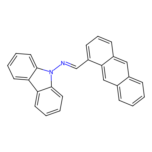 N-[(E)-anthracen-1-ylmethylidene]-9H-carbazol-9-amine structure