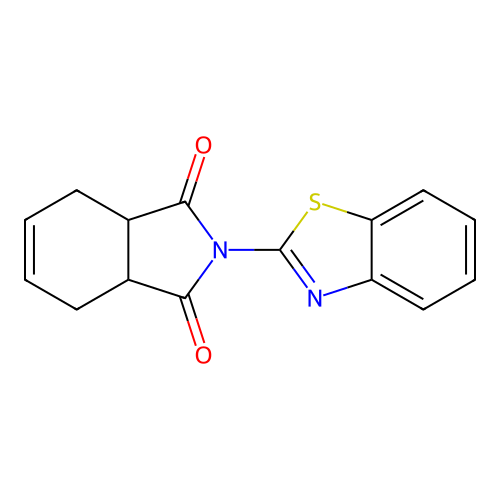 2-(1,3-benzothiazol-2-yl)-3a,4,7,7a-tetrahydro-1H-isoindole-1,3(2H)-dione structure