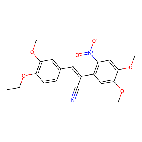 (2Z)-2-(4,5-dimethoxy-2-nitrophenyl)-3-(4-ethoxy-3-methoxyphenyl)prop-2-enenitrile structure