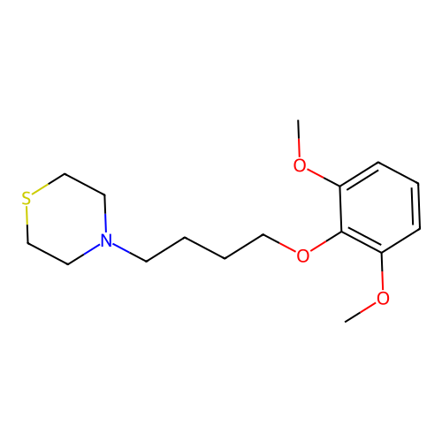 4-[4-(2,6-Dimethoxyphenoxy)butyl]thiomorpholine structure