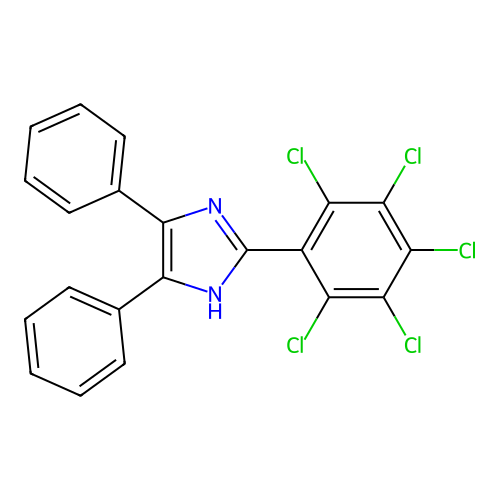 2-(pentachlorophenyl)-4,5-diphenyl-1H-imidazole structure