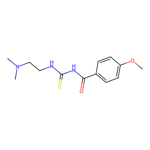 N-((2-(dimethylamino)ethyl)carbamothioyl)-4-methoxybenzamide structure