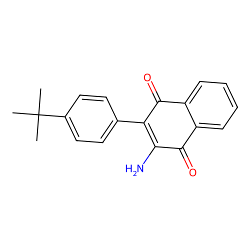2-Amino-3-(4-tert-butylphenyl)naphthalene-1,4-dione structure