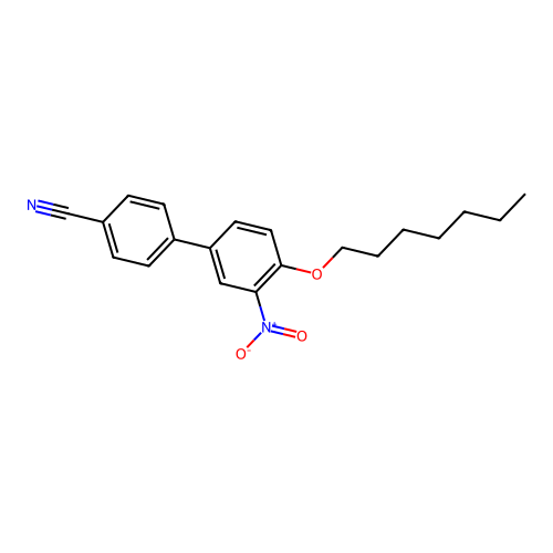 4-(4-Heptoxy-3-nitrophenyl)benzonitrile structure