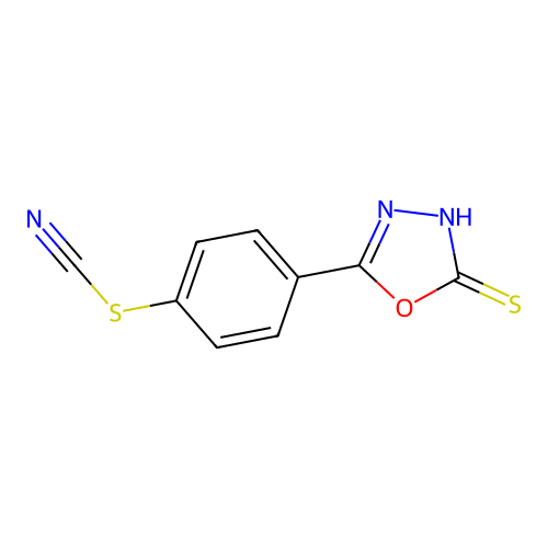 5-(4-Thiocyanato-phenyl)-[1,3,4]oxadiazole-2-thiol structure