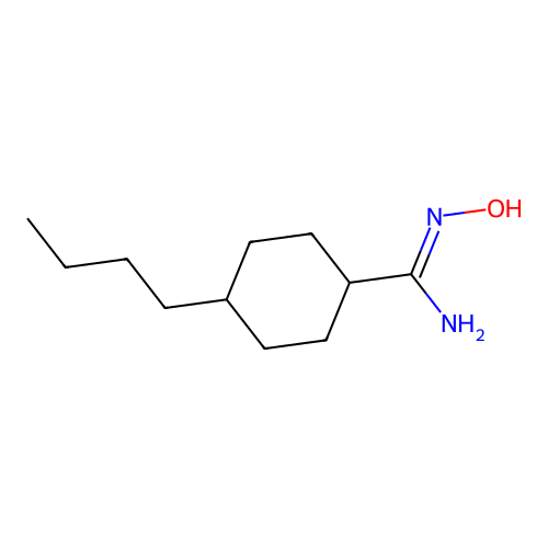 4-Butyl-N-hydroxycyclohexanecarboximidamide structure