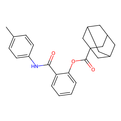 2-[(4-Methylphenyl)carbamoyl]phenyl tricyclo[3.3.1.1~3,7~]decane-1-carboxylate structure