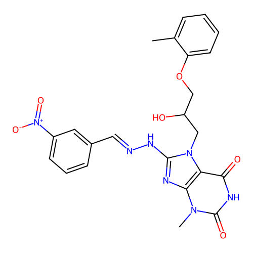 C23H23N7O6 structure