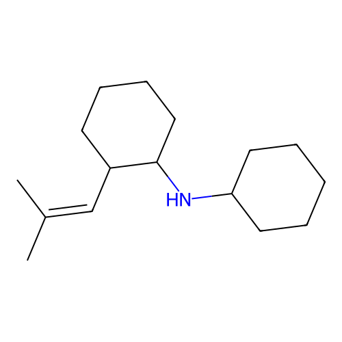 N-cyclohexyl-2-(2-methylprop-1-en-1-yl)cyclohexanamine structure
