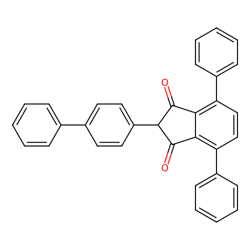 2-(biphenyl-4-yl)-4,7-diphenyl-1H-indene-1,3(2H)-dione structure