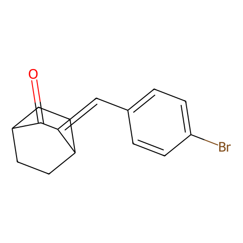 (E)-3-(4-bromobenzylidene)bicyclo[2.2.2]octan-2-one structure