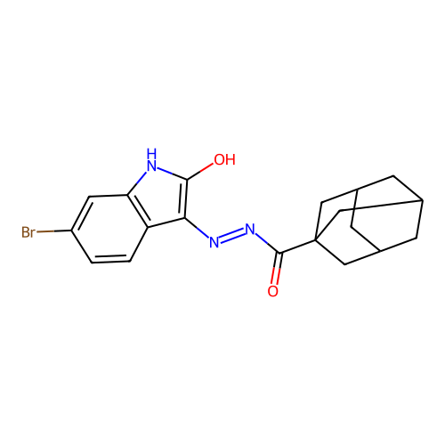 (3r,5r,7r,E)-N'-(6-bromo-2-oxoindolin-3-ylidene)adamantane-1-carbohydrazide structure