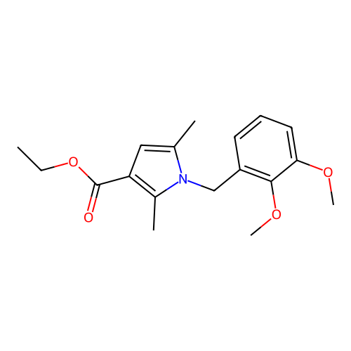 ethyl 1-(2,3-dimethoxybenzyl)-2,5-dimethyl-1H-pyrrole-3-carboxylate structure