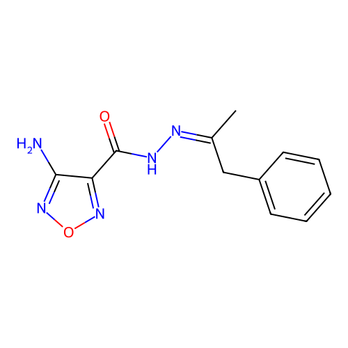 4-amino-N'-[(2Z)-1-phenylpropan-2-ylidene]-1,2,5-oxadiazole-3-carbohydrazide structure