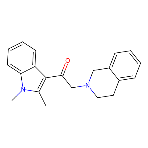 2-(3,4-dihydroisoquinolin-2(1H)-yl)-1-(1,2-dimethyl-1H-indol-3-yl)ethanone structure