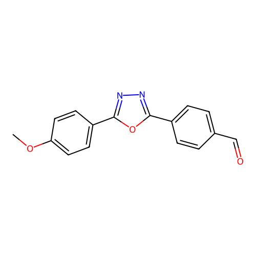 4-[5-(4-Methoxyphenyl)-1,3,4-oxadiazol-2-yl]benzaldehyde structure