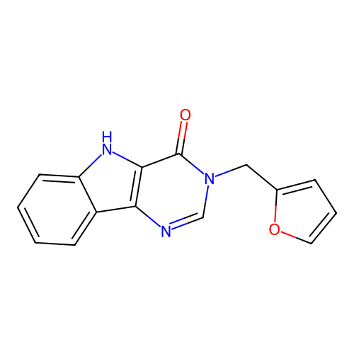 3-Furan-2-ylmethyl-3,5-dihydro-pyrimido[5,4-b]indol-4-one structure