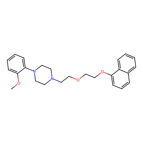 1-(2-Methoxyphenyl)-4-(2-(2-(naphthalen-1-yloxy)ethoxy)ethyl)piperazine structure