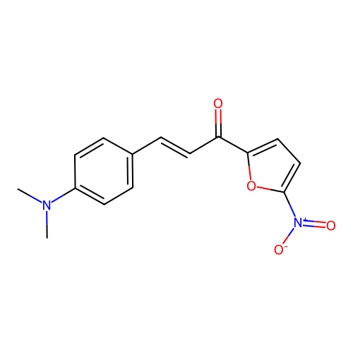 (E)-3-(4-(dimethylamino)phenyl)-1-(5-nitrofuran-2-yl)prop-2-en-1-one structure