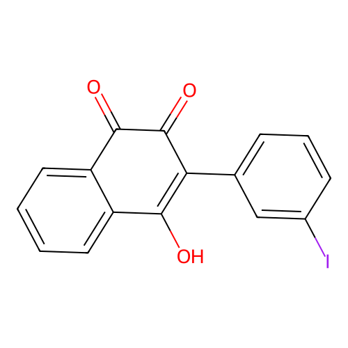 2-Hydroxy-3-(3-iodophenyl)naphthalene-1,4-dione structure