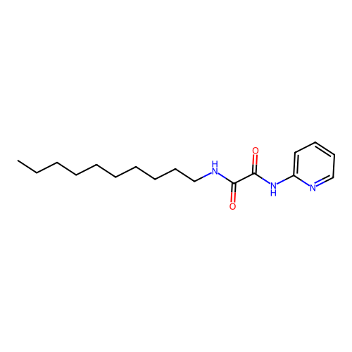N-decyl-N'-(2-pyridinyl)oxamide structure