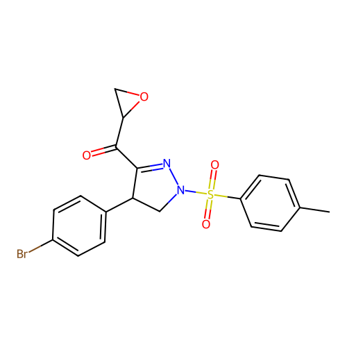 [4-(4-Bromo-phenyl)-1-(toluene-4-sulfonyl)-4,5-dihydro-1H-pyrazol-3-yl]-oxiranyl-methanone structure
