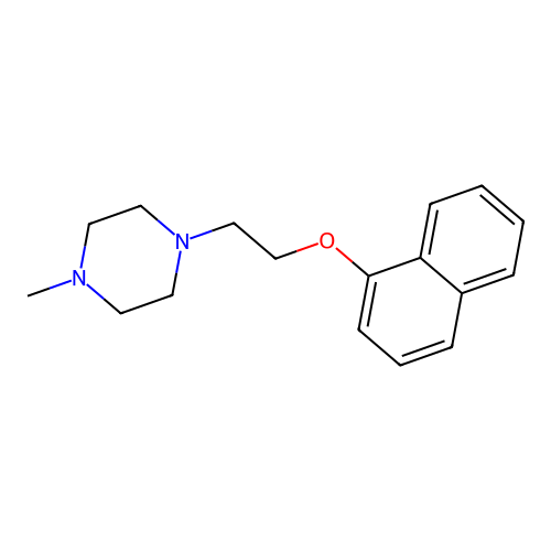 1-Methyl-4-(2-(naphthalen-1-yloxy)ethyl)piperazine structure