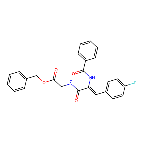 (Z)-benzyl 2-(2-benzamido-3-(4-fluorophenyl)acrylamido)acetate structure