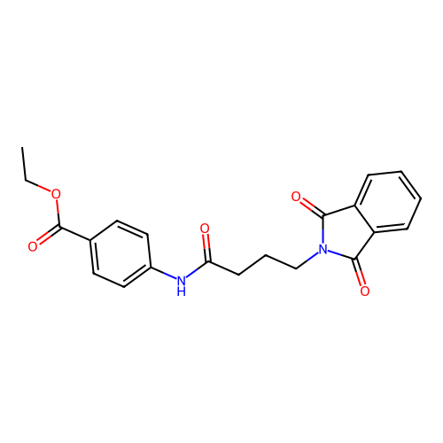 ethyl 4-{[4-(1,3-dioxo-1,3-dihydro-2H-isoindol-2-yl)butanoyl]amino}benzoate structure