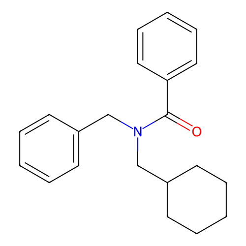 N-benzyl-N-(cyclohexylmethyl)benzamide structure