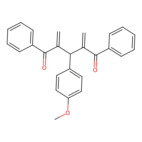 3-(4-Methoxyphenyl)-2,4-dimethylidene-1,5-diphenylpentane-1,5-dione structure