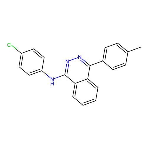 N-(4-chlorophenyl)-4-(4-methylphenyl)phthalazin-1-amine structure