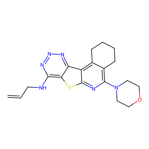 Allyl-(5-morpholin-4-yl-1,2,3,4-tetrahydro-7-thia-6,9,10,11-tetraaza-benzo[c]fluoren-8-yl)-amine structure