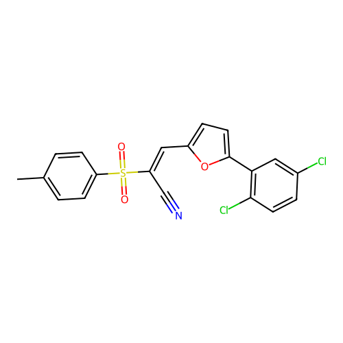 3-(5-(2,5-Dichlorophenyl)furan-2-yl)-2-tosylacrylonitrile structure