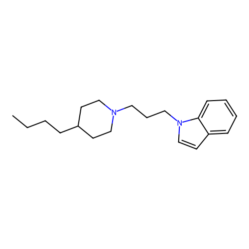 1H-Indole, 1-[3-(4-butyl-1-piperidinyl)propyl]- structure