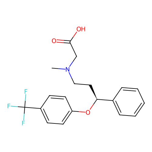 N-Methyl-N-[(3S)-3-phenyl-3-[4-(trifluoromethyl)phenoxy]propyl]glycine structure