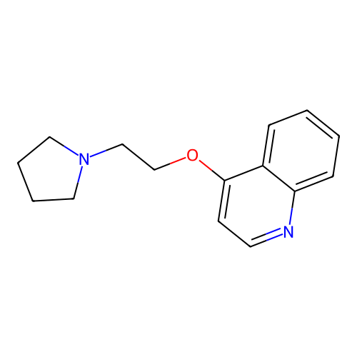Quinoline, 4-(2-(1-pyrrolidinyl)ethoxy)- structure
