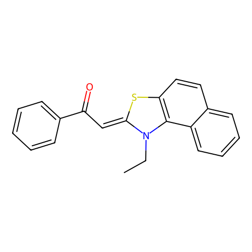 Ethanone, 2-(1-ethylnaphtho[1,2-d]thiazol-2(1h)-ylidene)-1-phenyl- structure