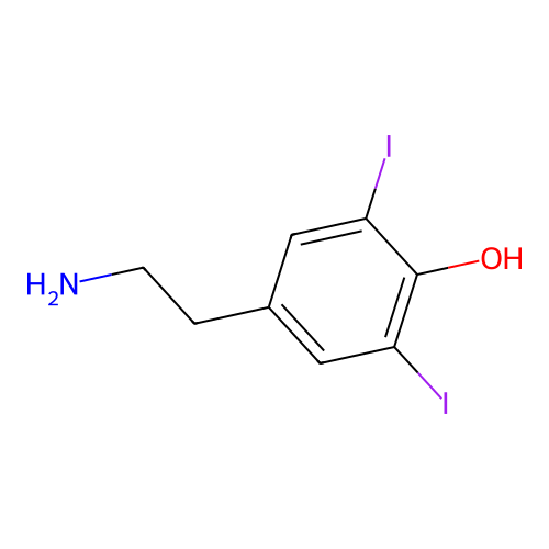 4-(2-Aminoethyl)-2,6-diiodophenol structure