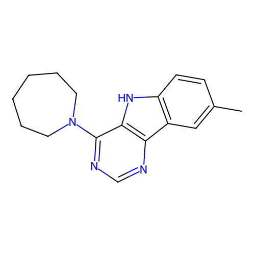 4-(azepan-1-yl)-8-methyl-5H-pyrimido[5,4-b]indole structure