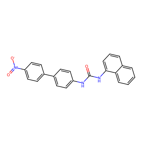 1-Naphthalen-1-yl-3-(4'-nitrobiphenyl-4-yl)urea structure