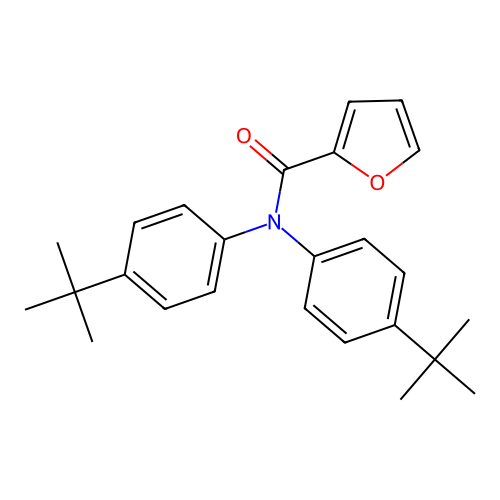 N,N-bis(4-tert-butylphenyl)furan-2-carboxamide structure