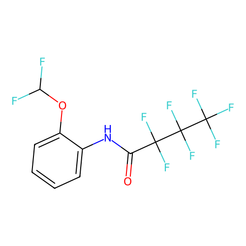 N-[2-(difluoromethoxy)phenyl]-2,2,3,3,4,4,4-heptafluorobutanamide structure