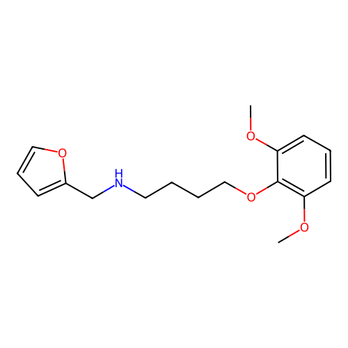 4-(2,6-dimethoxyphenoxy)-N-(furan-2-ylmethyl)butan-1-amine structure