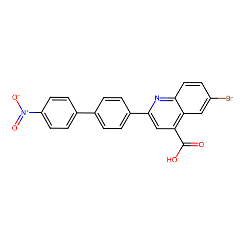 6-Bromo-2-(4'-nitrobiphenyl-4-yl)quinoline-4-carboxylic acid structure
