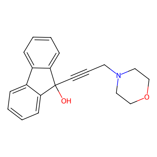 9-(3-morpholinoprop-1-yn-1-yl)-9H-fluoren-9-ol structure